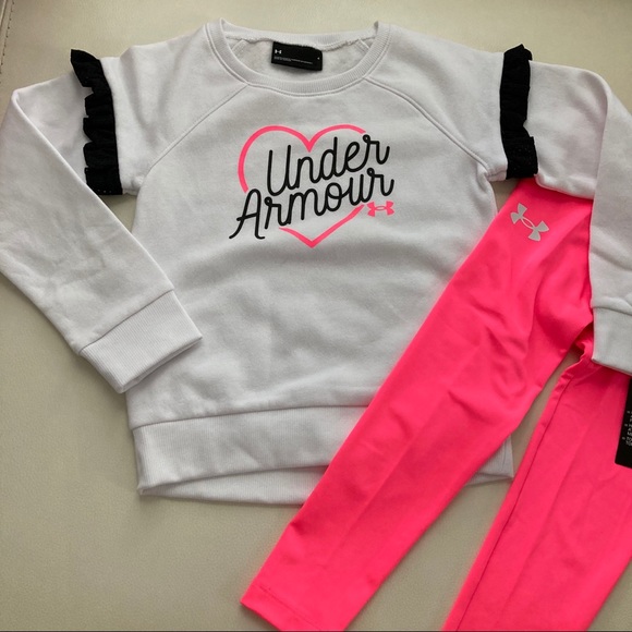 Under Armour warm pink pants set 2215 - Picture 2 of 6